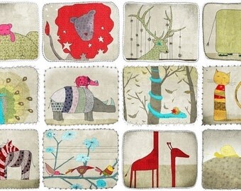 Animals Set of 4 prints