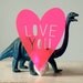 Love You night light in Neon Hot Pink