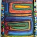 Bold Abstraction Oil Pastel Duo with Mosaic Frame from Marzanne Collaboration