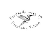 hummingbird handmade with love heart custom Rubber Stamp