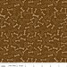 Riley Blake Designs, Bella Blvd, Puppy Park, Bones Brown Fabric - Half Yard