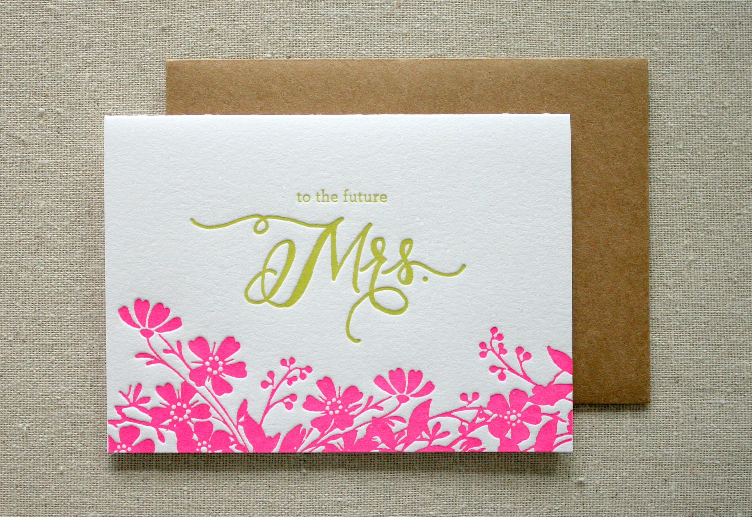 Future Mrs. Letterpress Card