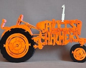 Allis Chalmers Farm Tractor Wooden Toy Puzzle Hand Cut