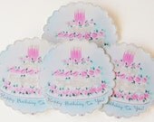 Vintage Happy Birthday Gift Package Seal Glitter Sticker - PRETTY and SWEET