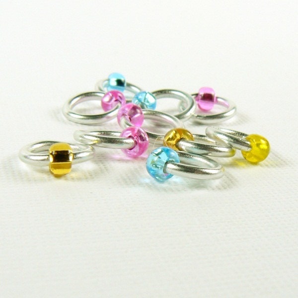 Old School Ponies (US7)  - Eterne Stitch Markers (snagfree)