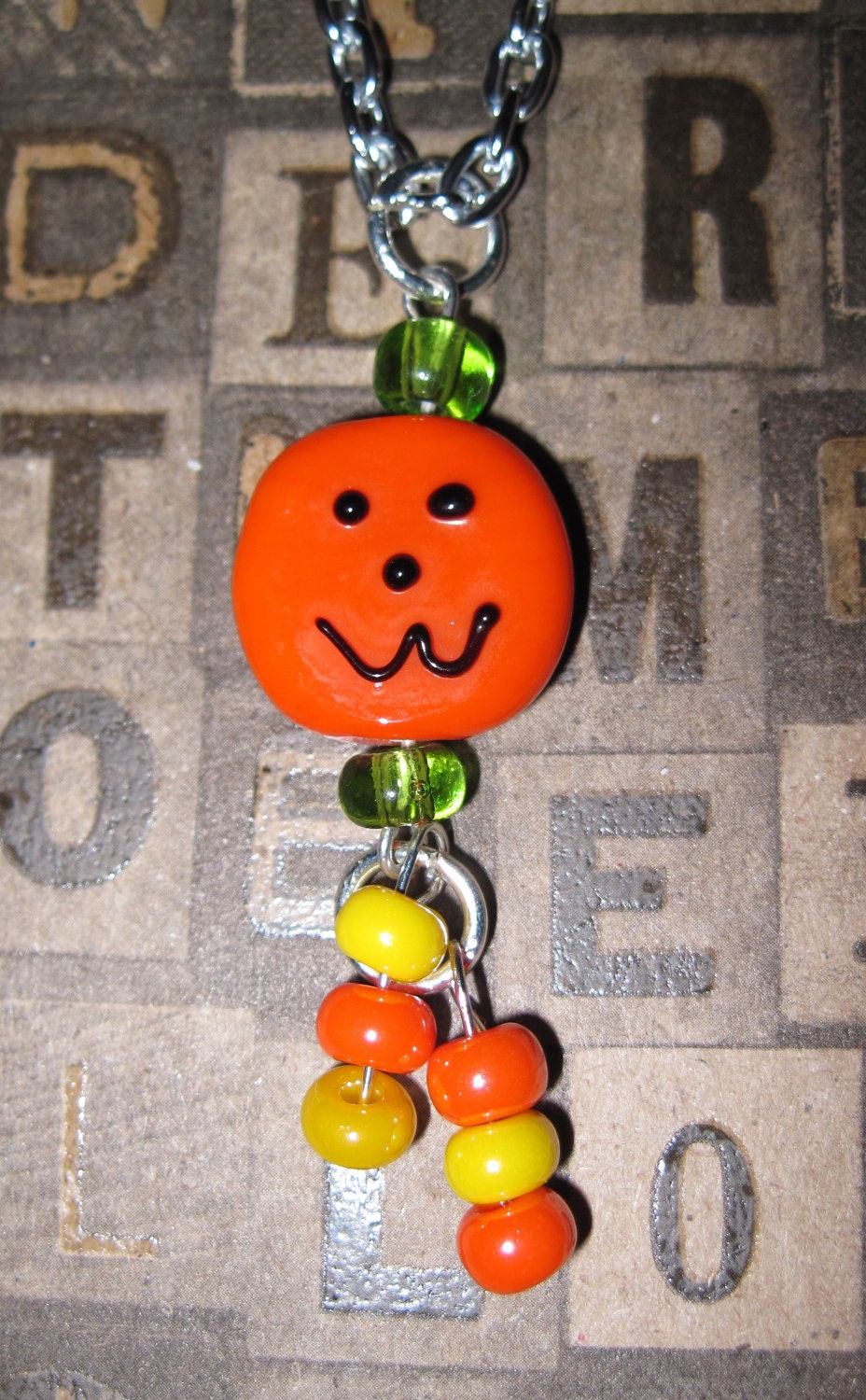 Halloween Jack O' Lantern Necklace Jewelry Charm Pendant JOL Pumpkin Costume Accessory Free Shipping USA/Canada