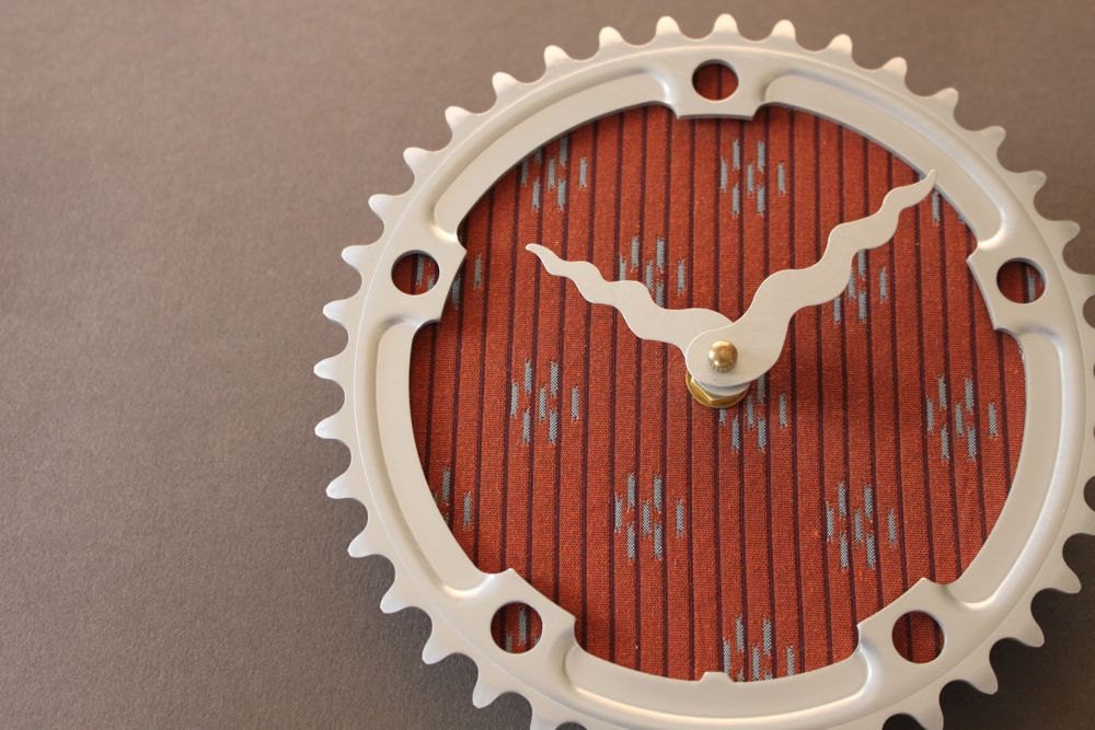 bicycle clock - aztec red