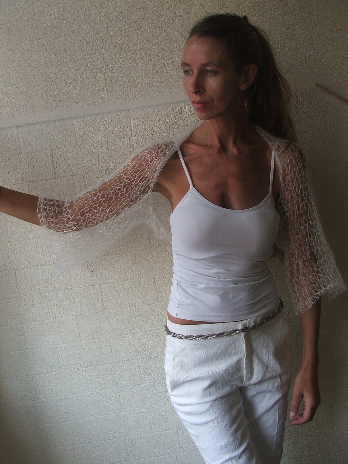 White shrug / Ivory white shrug cream white bridal shrug perfect for summer