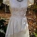 Vintage wedding dress ivory satin embroidery cap sleeve lace romantic small by vintage opulence on Etsy