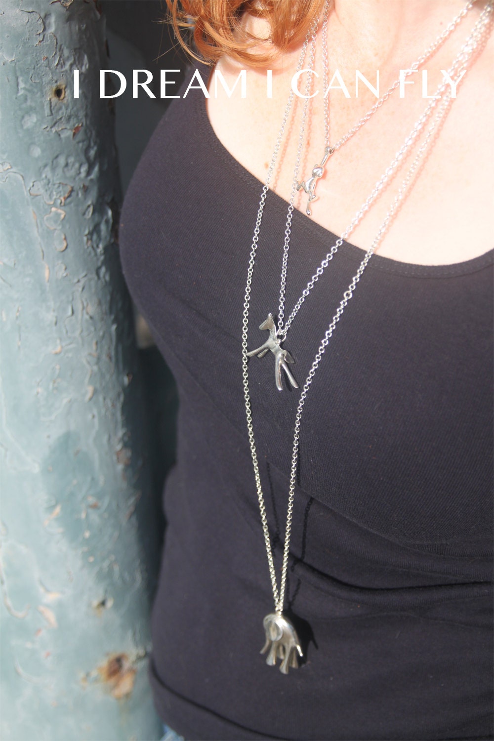 Monkey necklace in polished sterling silver - PRIORITY MAIL