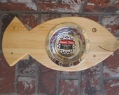 THE BIG FISH, SIngle Bowl Raised Cat Bowl, Cat Dish, Feeder, Handmade
