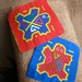SALE - Two Adorable Sea Turtle Mola Minis - Kuna Indian Hand Sewn Reverse Applique