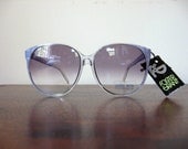 80's Foster Grant Sunglasses Deadstock Geometric Lavender Frames