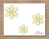 Flower Stationery / Stationary / Note Cards / Notecards / Personalized (set of 8)