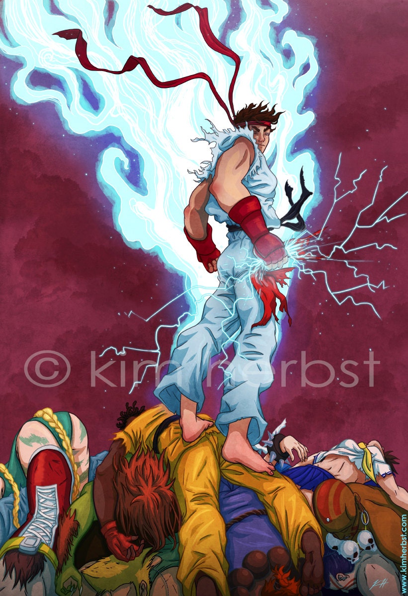 Ryu - 25th Anniversary of Street Fighter Giclree print - Signed/Numbered Limited Edition