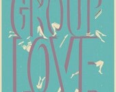 Screen printed GroupLove Gigposter for Sasquatch 2012