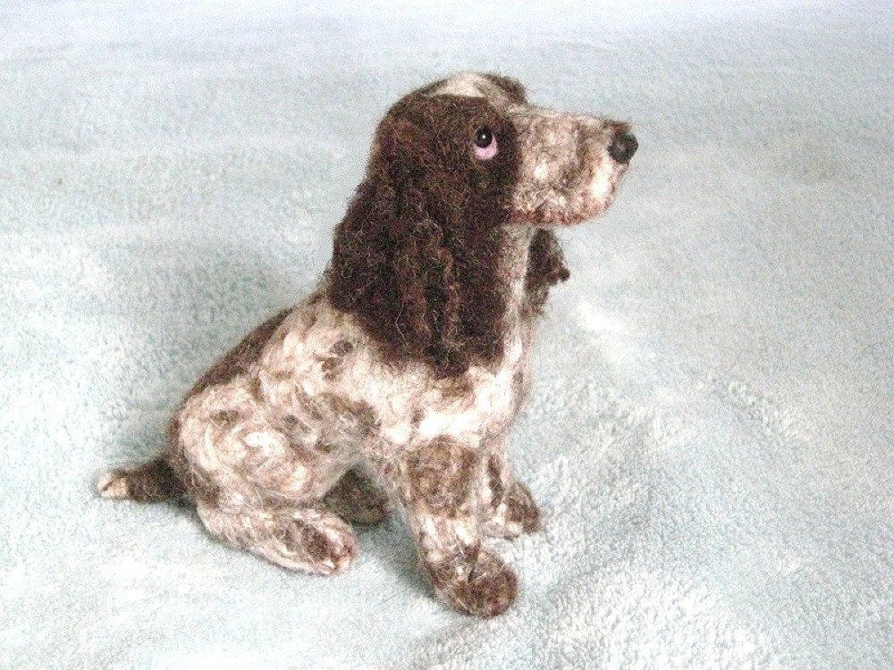 Custom Pet Portrait / Needle Felted Dog / Animal Sculpture / Miniature of your pet / Cute / Poseable / Personalized Art for Pet Lovers