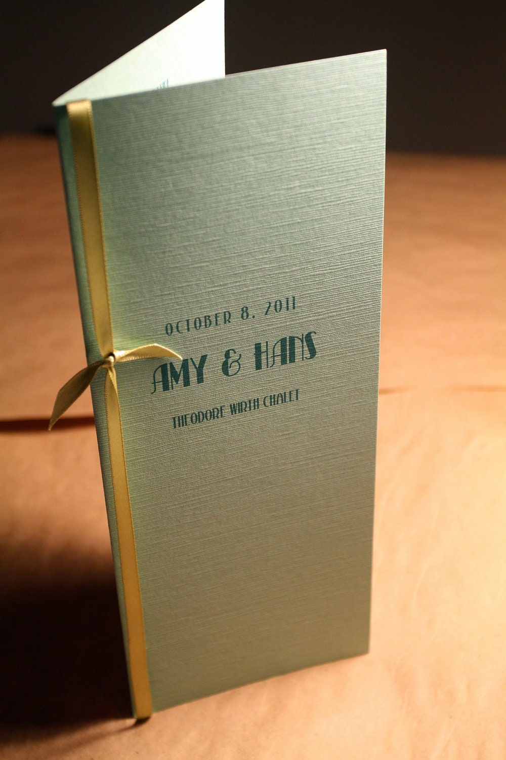 Hillside Chalet - Vintage Art Deco Style Ceremony Program