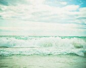Dreamy aqua sea shore photograph . baby shower gift . nautical print . coastal cottage decor . beach photogrpahy . 5x7 Beach Dreams2