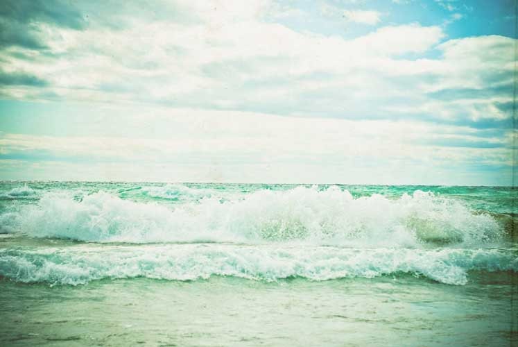 Surreal sea shore photograph . baby nursery decor . beach photography. kids room art . aqua coastal cottage home decor . Beach Dreams2 11x1