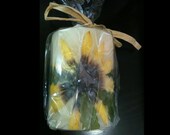 Gorgeous Sunflower Pillar - scented - Pretty Petals Candles by TFRice