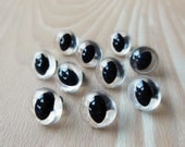 12mm Clear Paintable Cat Eyes - 5 pairs Craft Safety Eyes
