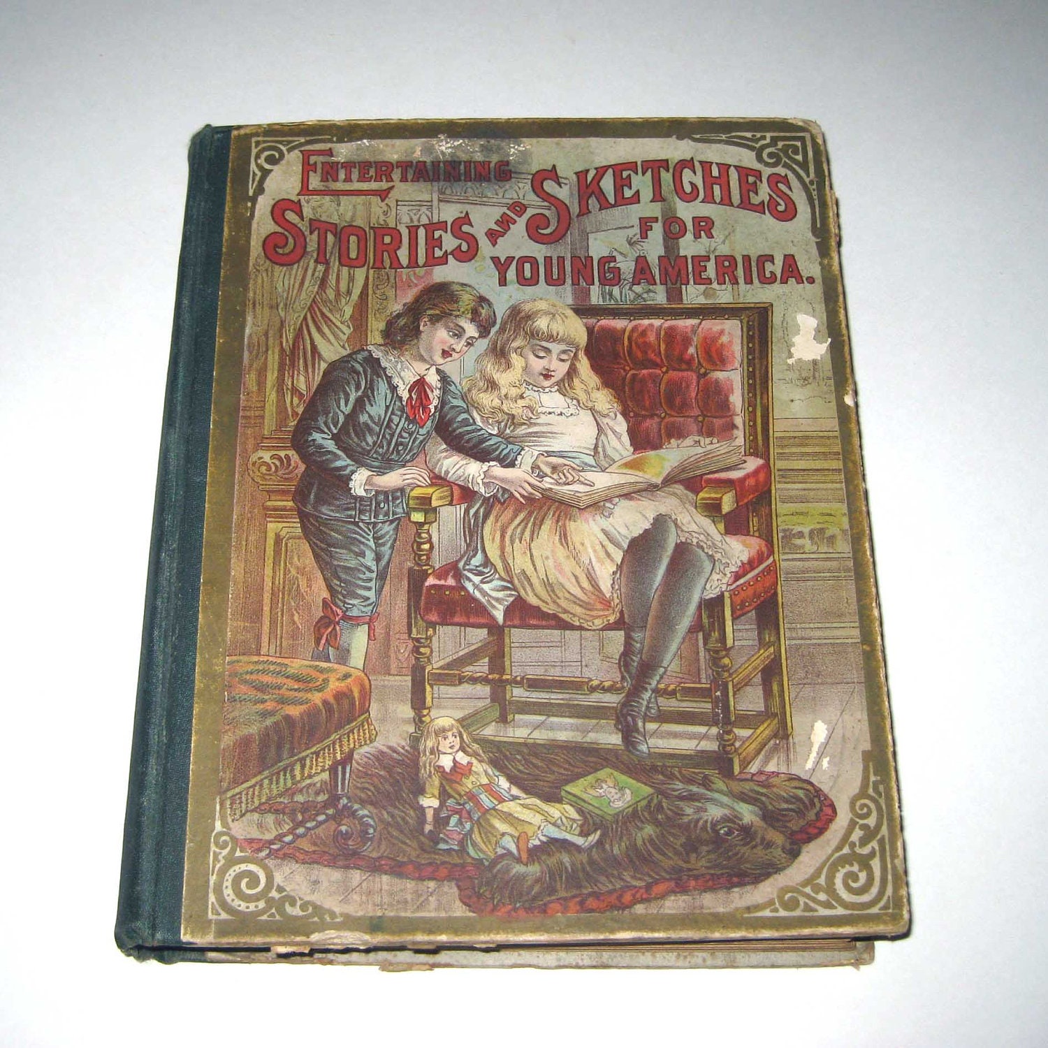 Entertaining Stories and Sketches for Young America Vintage Late 1890s Children's Victorian Book