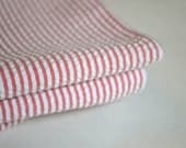 Red Seersucker Cloth Napkins, 18inch, set of 6 by Dot and Army