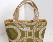 Archimedes mini Maris Rae tote/ purse/ sturdy fabric handbag with interior pockets geometric print upholstery