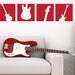 Guitar Wall Decal Squares - Vinyl Wall Art Sticker - Boy Bedroom Wall Decal - Music Guitar - TR113B
