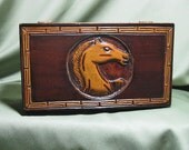 Vintage Mens Jewelry Box Horses Head