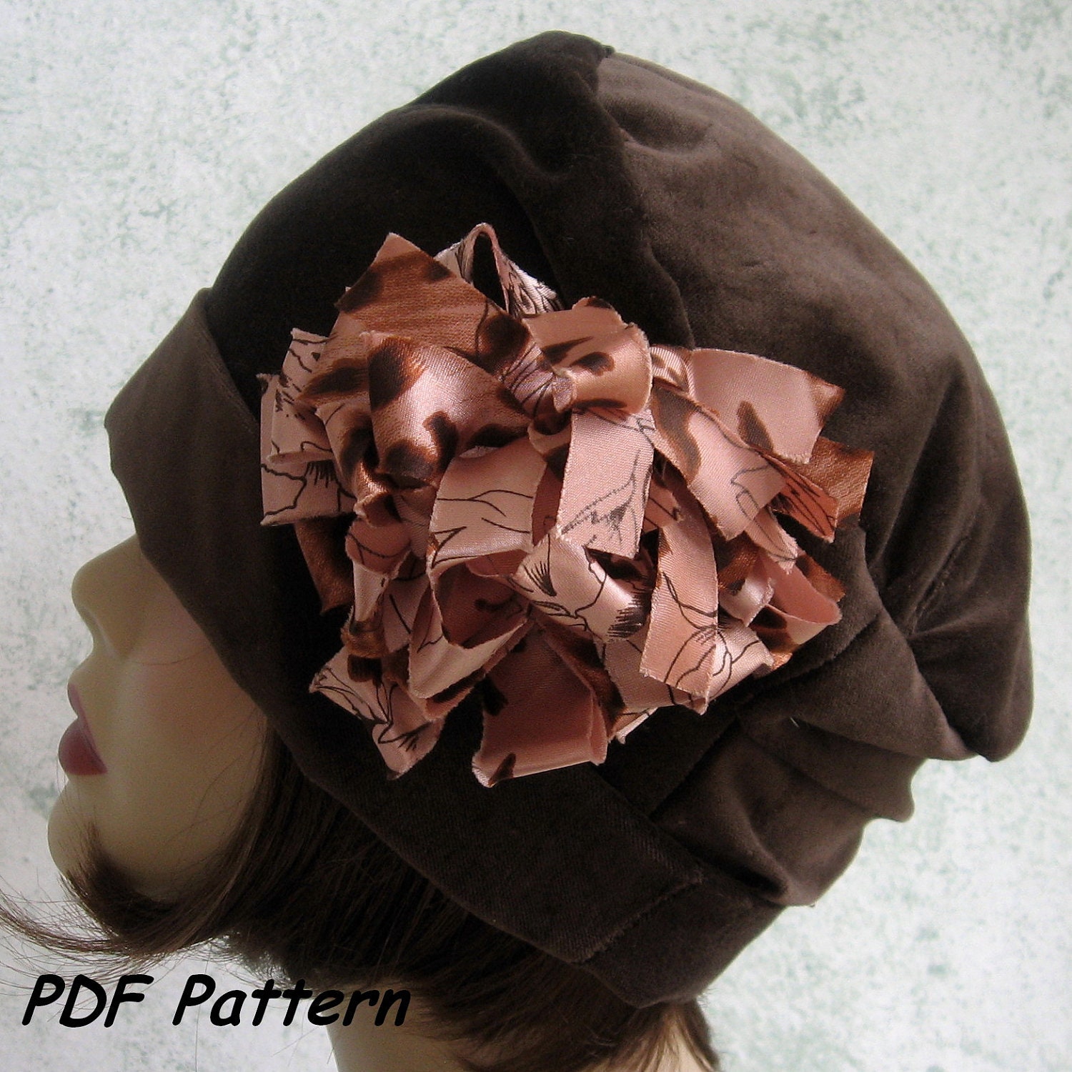 Womens Hat Cloche Pattern Flapper Style With Flower Trim PDF Easy To Make Resell Finished
