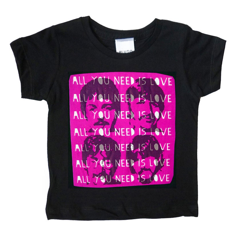 All You Need is Love violet tee