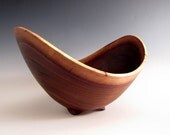 Walnut Wood Turned Fruit or Salad Bowl - Housewarming or Wedding Gift