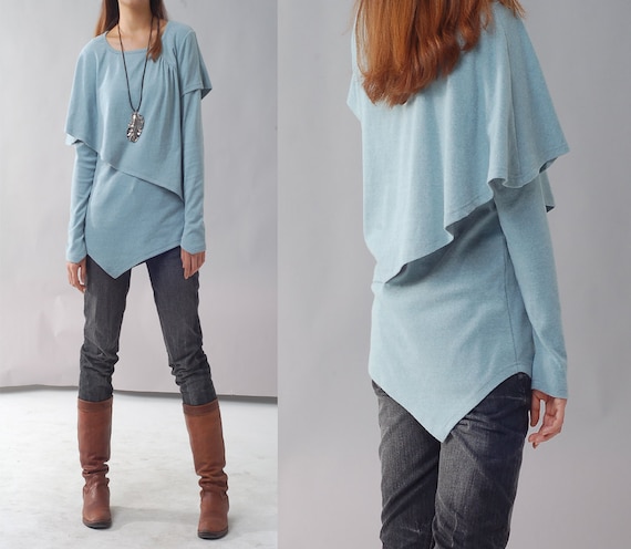 Leaves 3 - asymmetrical layered top (Y1217)