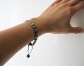 Antique Victorian Silver Repousse Bracelet.