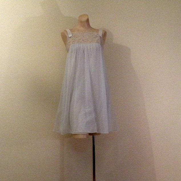 60s Van Raalte Sweetest Thing Chiffon Gown  Small