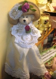 Small teddy bear  Sample dressed in victorian or edwardian outfit