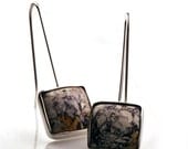 array- sterling silver and tiffany stone earrings
