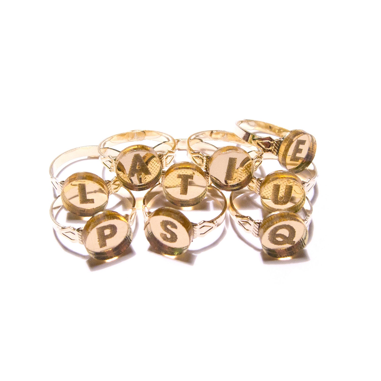 initial ring (gold mirror)