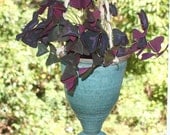 Hanging Planter  Six  Inches in Diameter in Cerulean Blue Stoneware