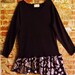 Chic Banana Republic Black Knit Top Upfashioned with Vintage Rayon Flouncy Skirt, Classy Mini, Fab Tunic
