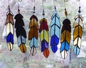 Indian Chief  Eagle Feather  stained glass Beads