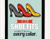 11 x 14 Retro Poster Print - If the shoe fits...