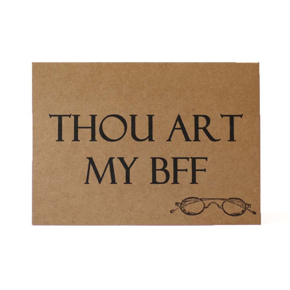2nd Set: 4 Old English Note Cards - Kraft