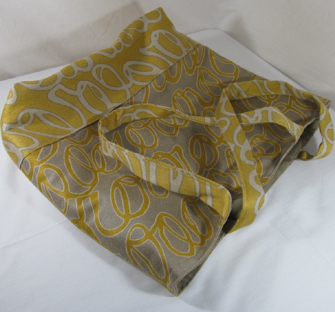 Mustard Gray Signature Tote Bag