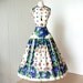 vintage 1930's 1940's dress ...gorgeous SIGNED & NUMBERED romantic floral light gauzy cotton full skirt pin-up summer sun dress