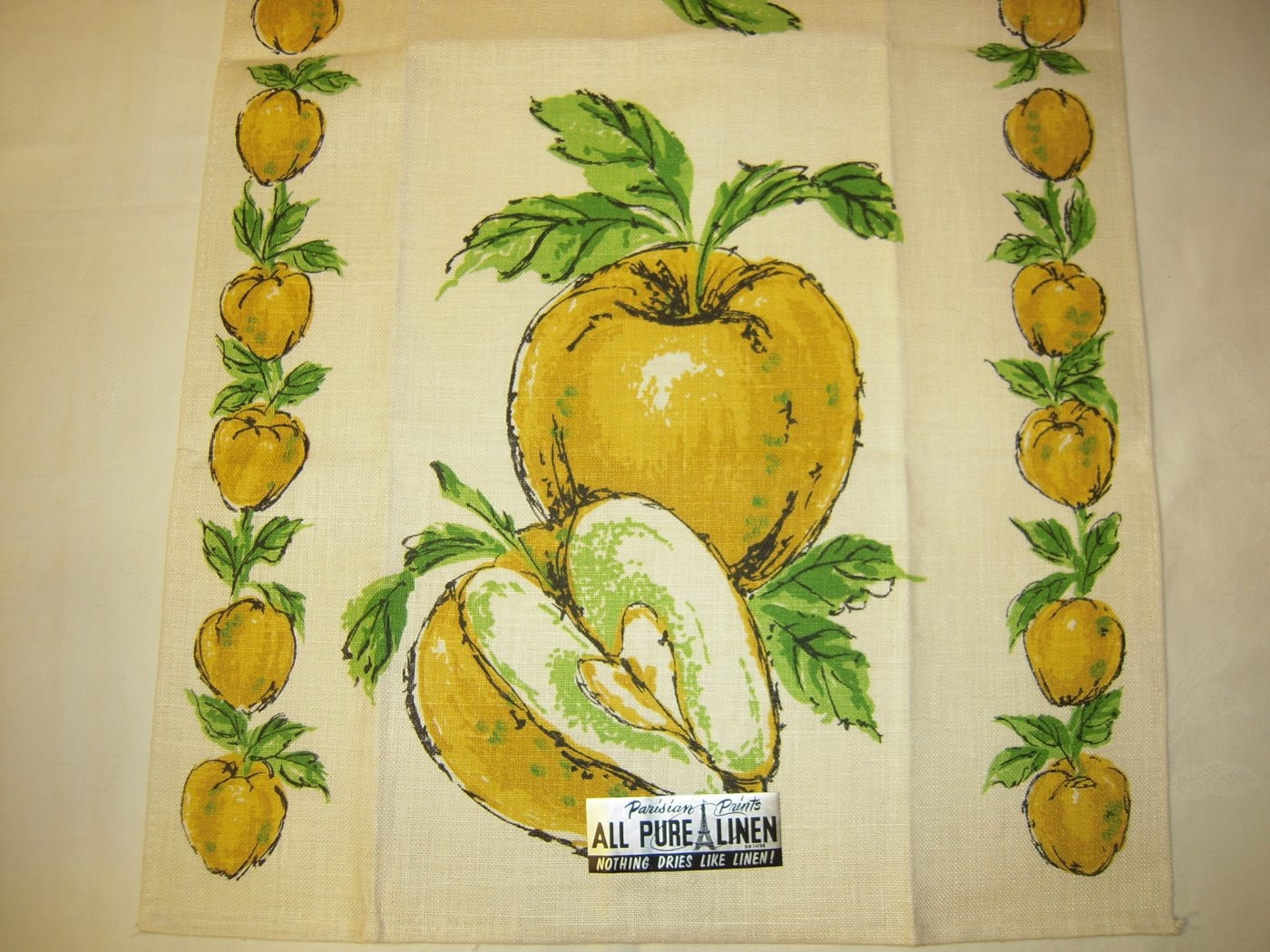 Vintage Towel Golden Yellow Apple MWT