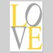 LOVE - 11x17 Large Typography Print - Modern Nursery Art - Choose Your Colors - Shown in Yellow, Gray, Black, Aqua, and More