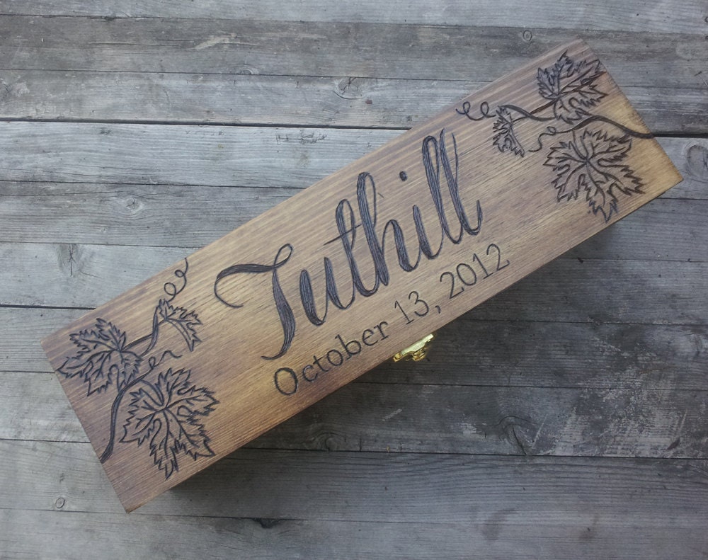 Custom Wedding Wine Box, Memory Box, Time Capsule for Your Wedding Day, Anniversary or any other Special Occasion